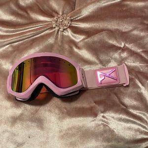 Pink anon ski goggles